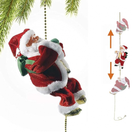 Santa Claus Escalador Con Musica Navideña