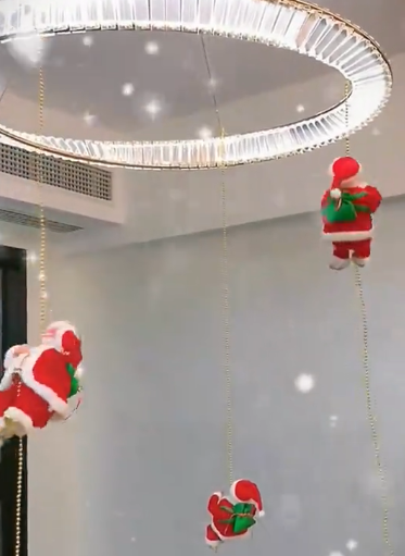 Santa Claus Escalador Con Musica Navideña